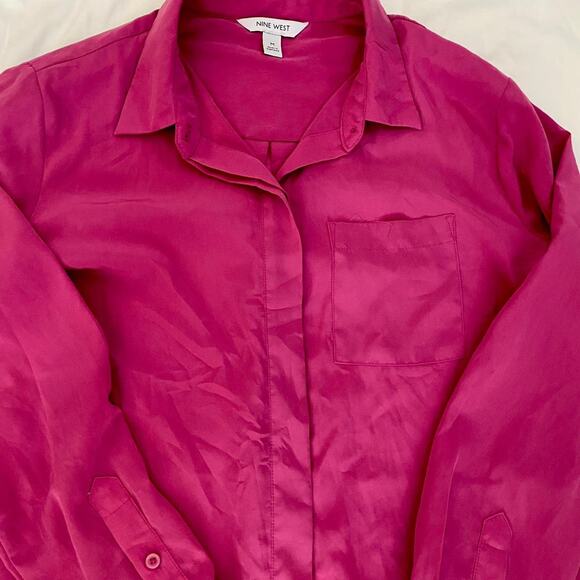 Nine west pink button Shirt. NWOT - Picture 5 of 5